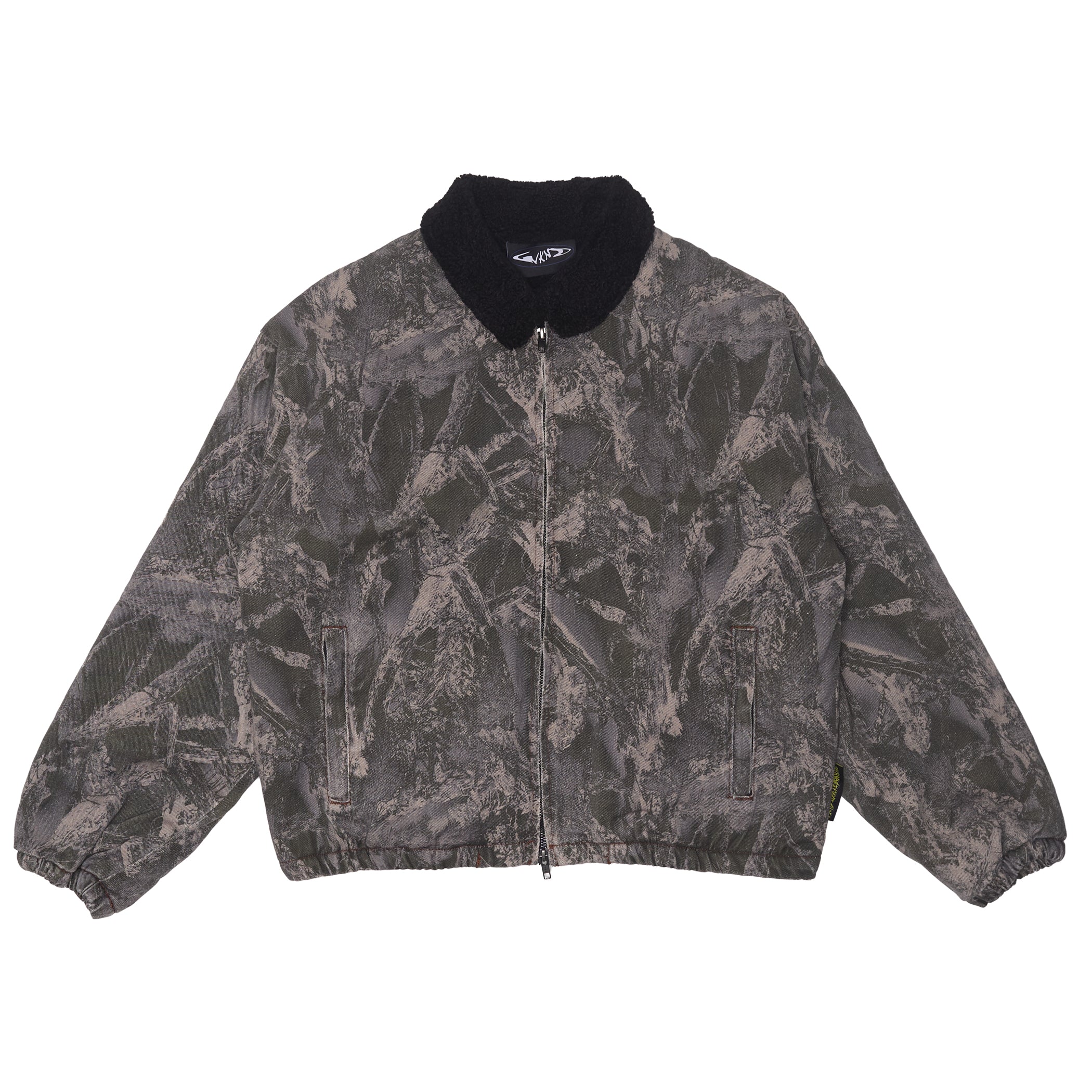 Zip Jacket - Camo Denim Sherpa – WKND SKATEBOARDS