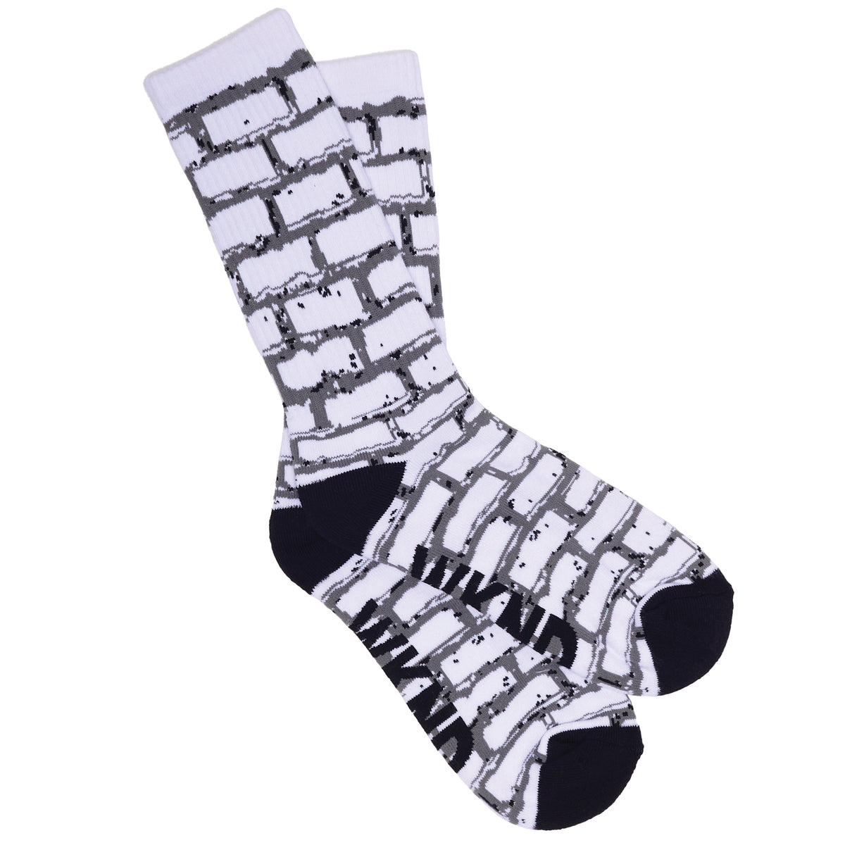 Brick Socks - White / Charcoal / Black