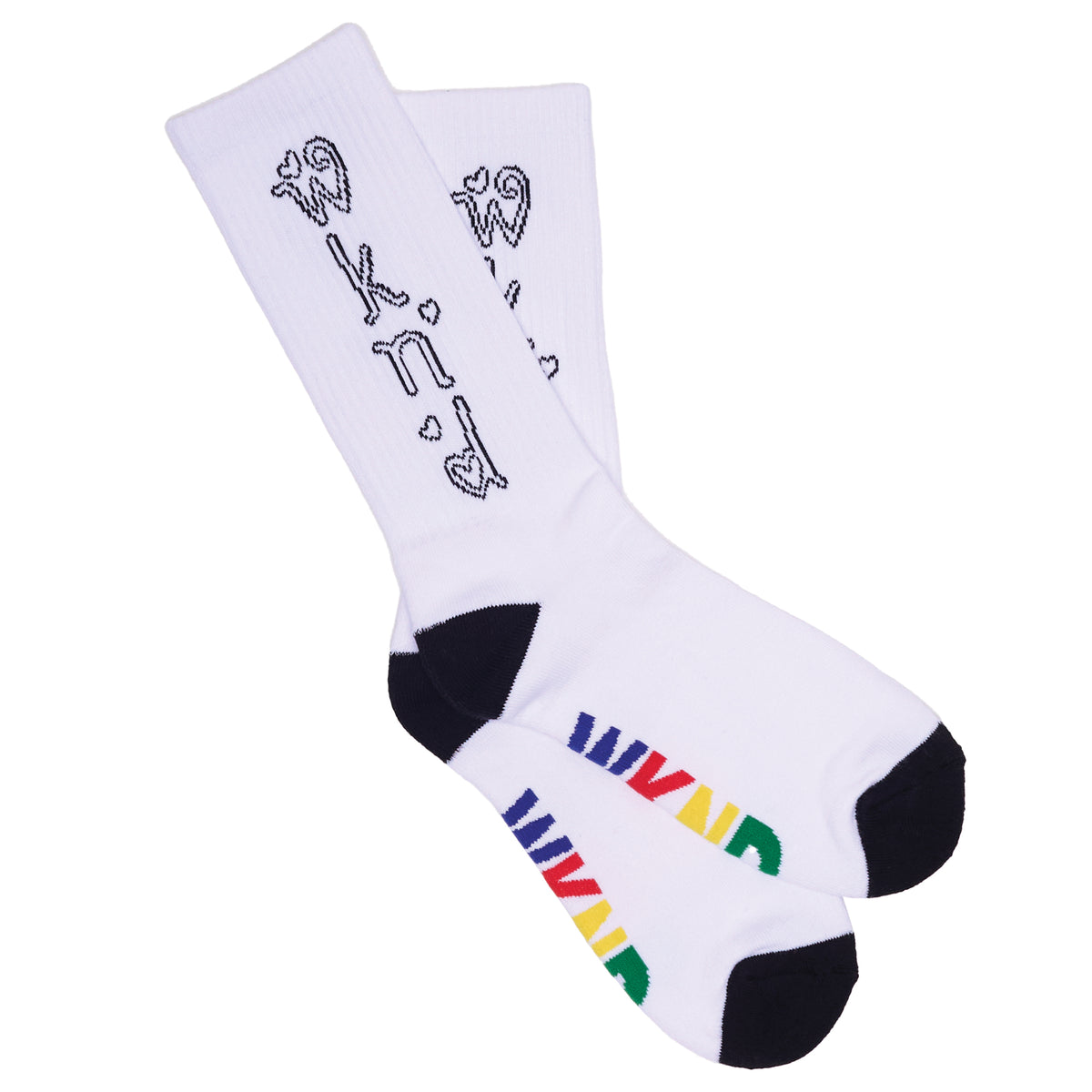 Heart Socks - White