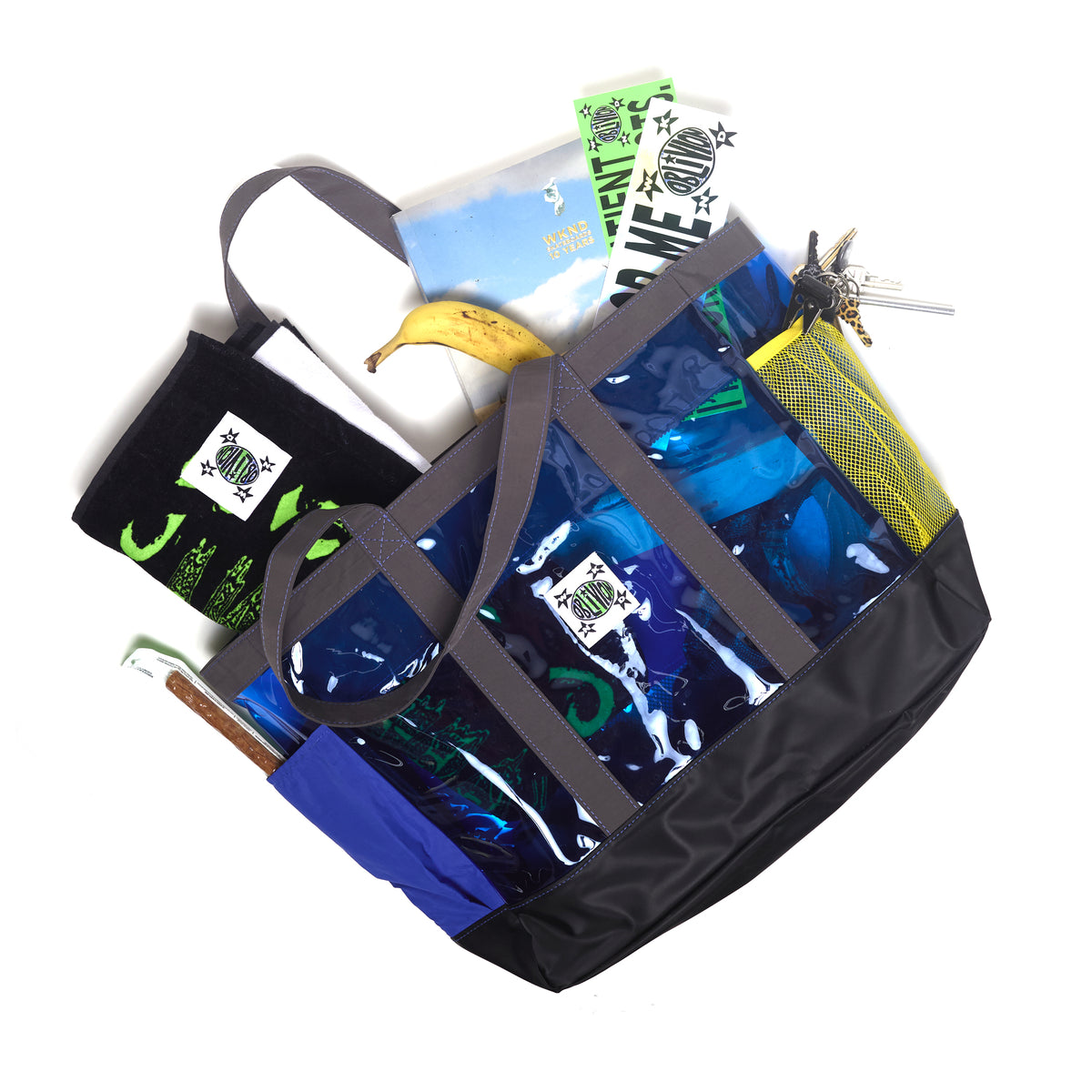 WKND x Oblivion - Chopped Tote - Blue Transparent