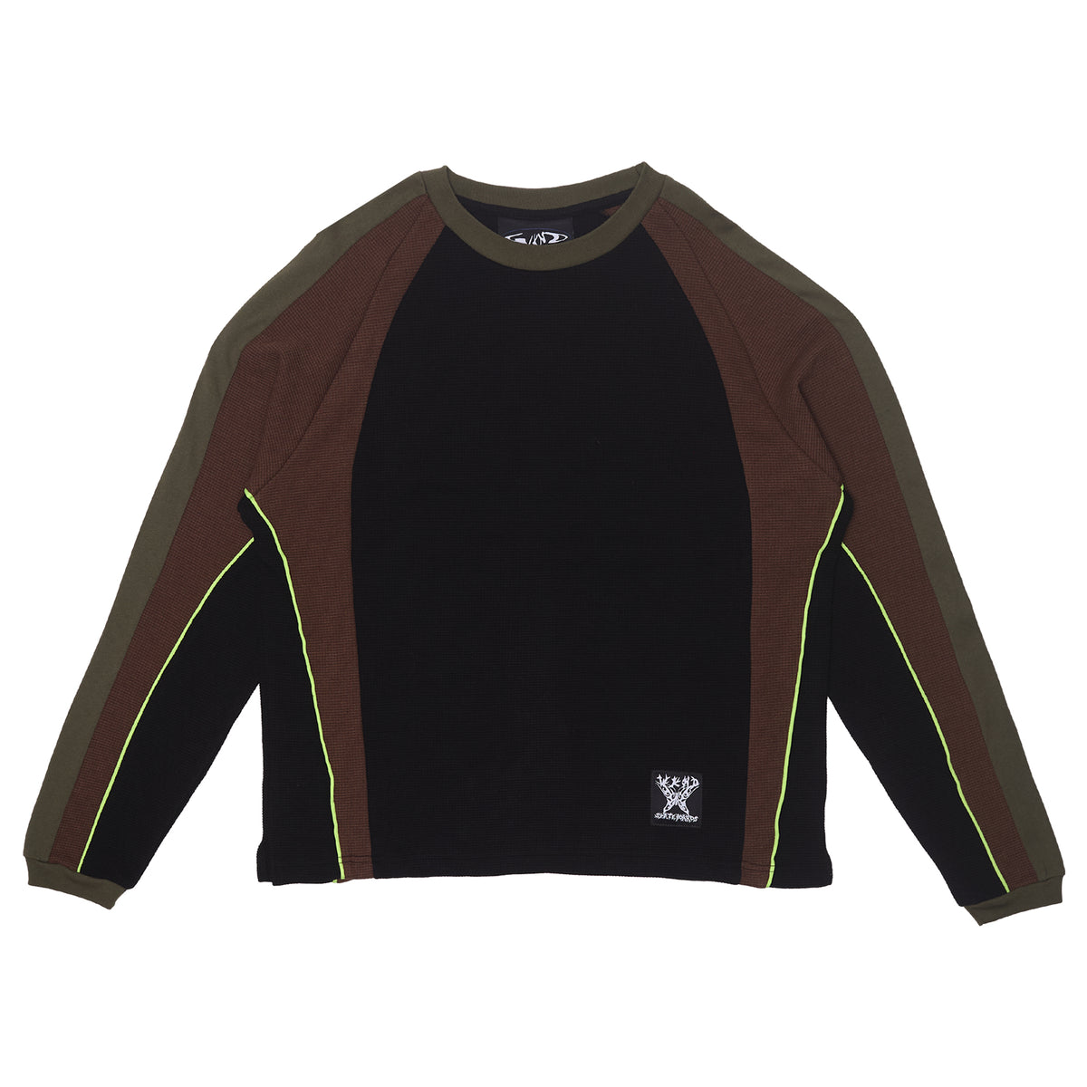 Panel Long Sleeve - Black/Brown