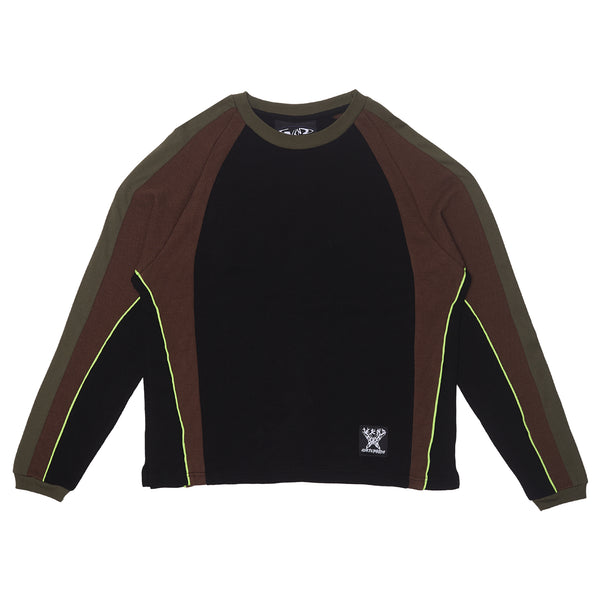 Panel Long Sleeve - Black/Brown