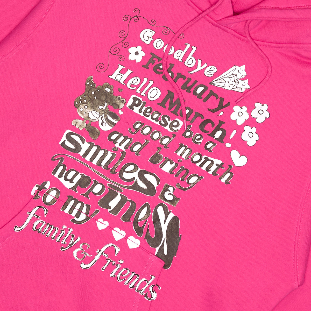 Hello March Hoodie - Watermelon