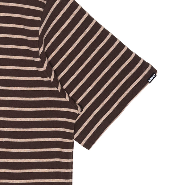 Stripe Tee - Brown & Khaki