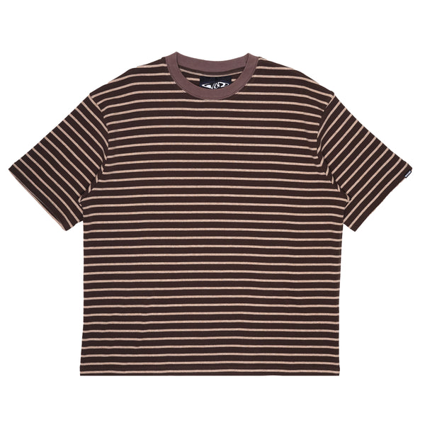Stripe Tee - Brown & Khaki