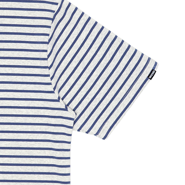 Stripe Tee - Heather & Navy