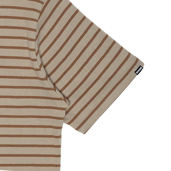 Stripe Tee - Sage & Brown