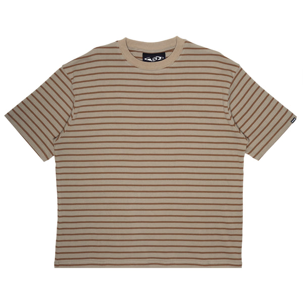 Stripe Tee - Sage & Brown
