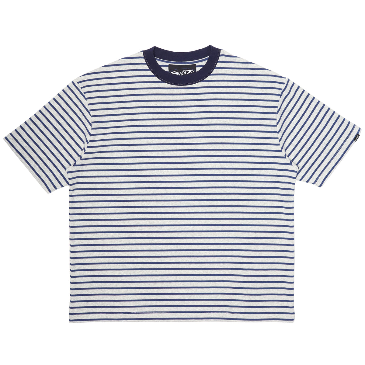 Stripe Tee - Heather & Navy