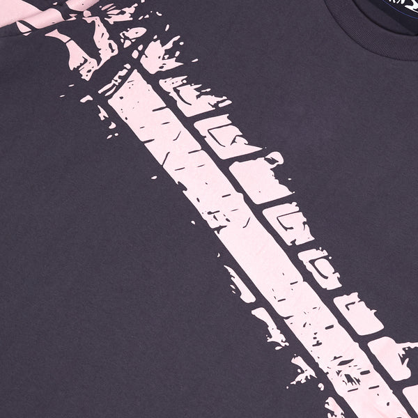 Tire Etch Tee - Muted Navy