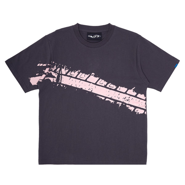Tire Etch Tee - Muted Navy