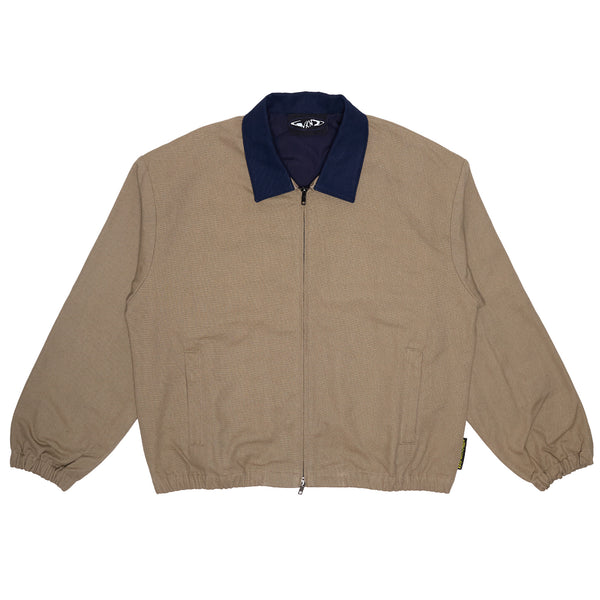 Zip Jacket - Khaki / Navy