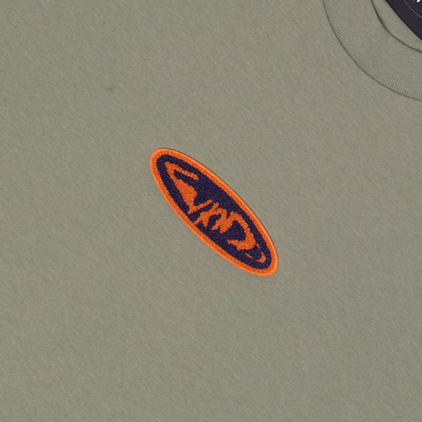 Fishbone Chenille Patch Tee - Jade