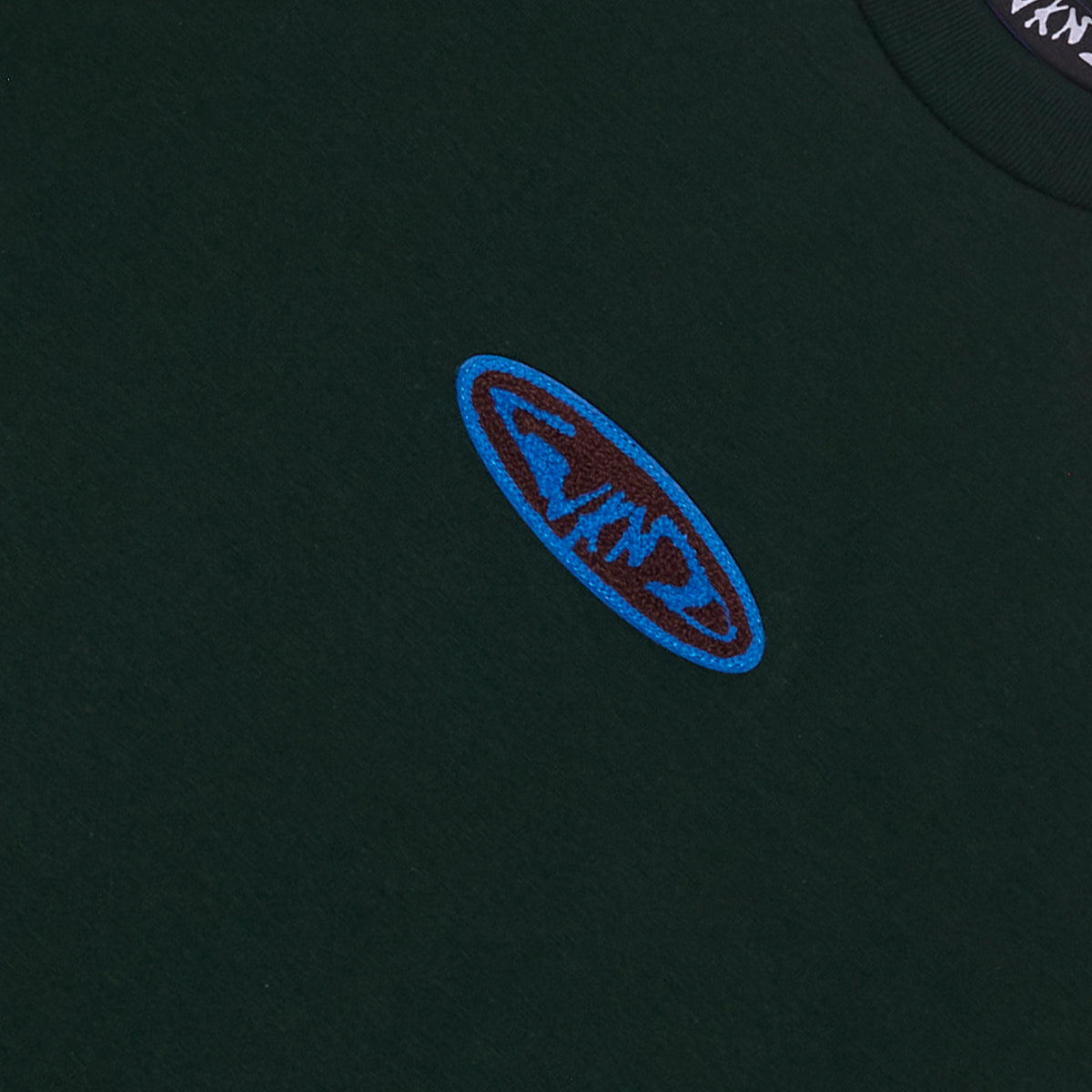 Fishbone Chenille Patch Tee - Dark Green