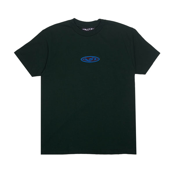 Fishbone Chenille Patch Tee - Dark Green