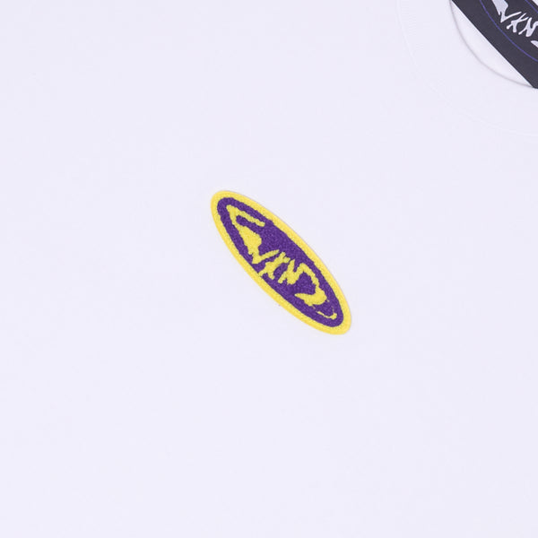 Fishbone Chenille Patch Tee - White