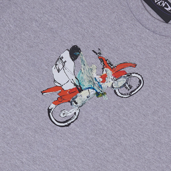 Bike Tee - Light Heather Grey
