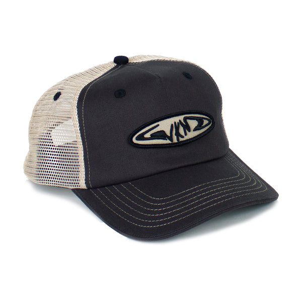 Fishbone 5-Panel Trucker Hat - Warm Grey