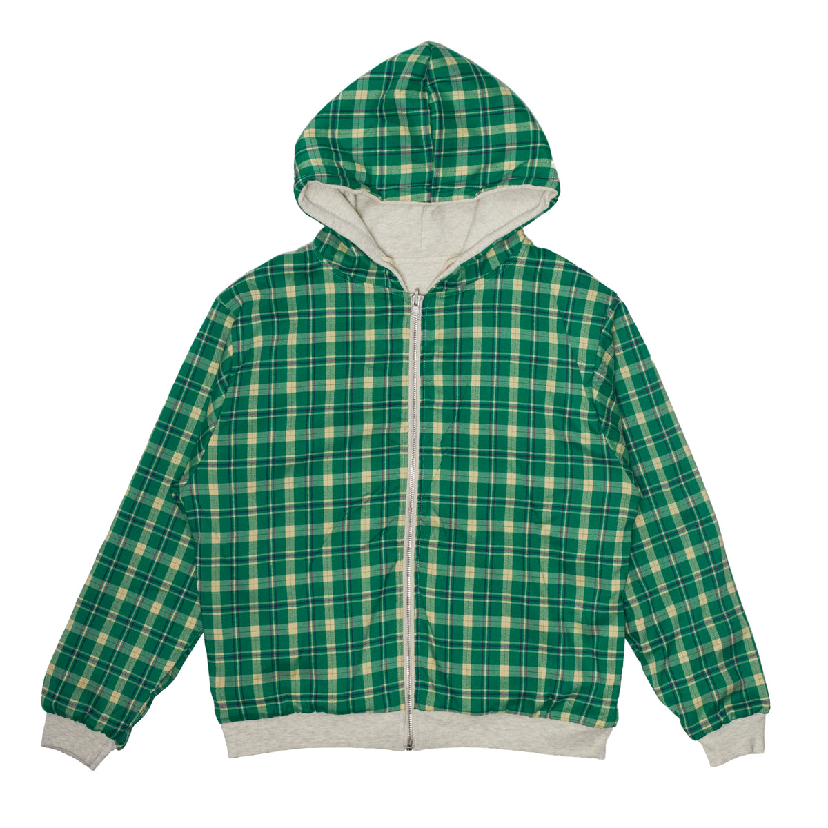 Flannel Lined Zip Hoodie - Oatmeal Heather