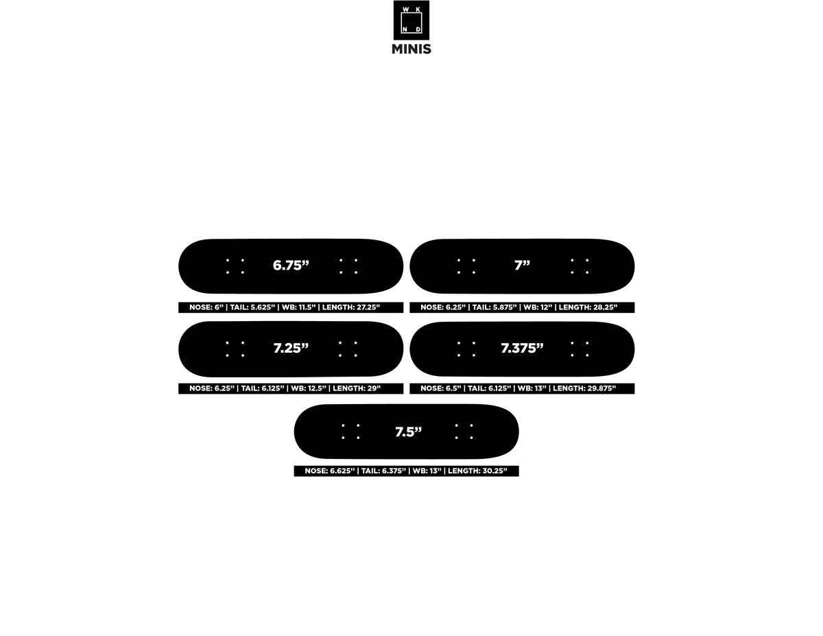 Mini White Logo - 6.75" | 7.0" | 7.25" | 7.375"